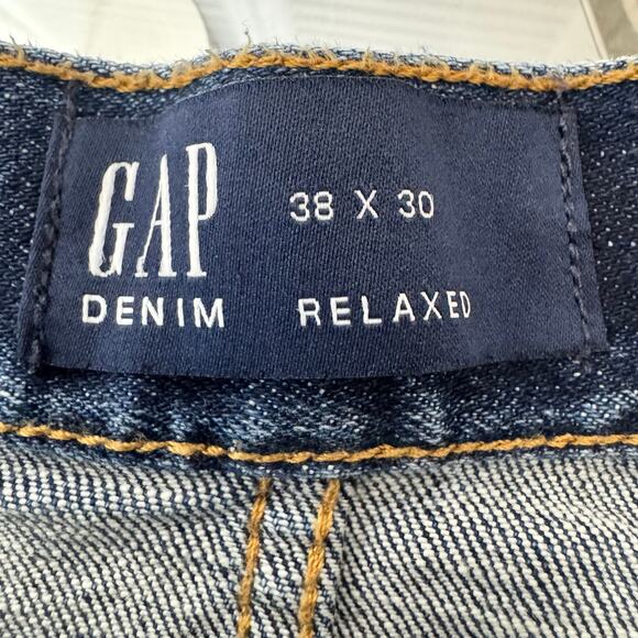 Gap Jeans Mens Size 38x30 Relaxed Casual Comfort Medium Wash Stretch 5 Pocket - Picture 2 of 10